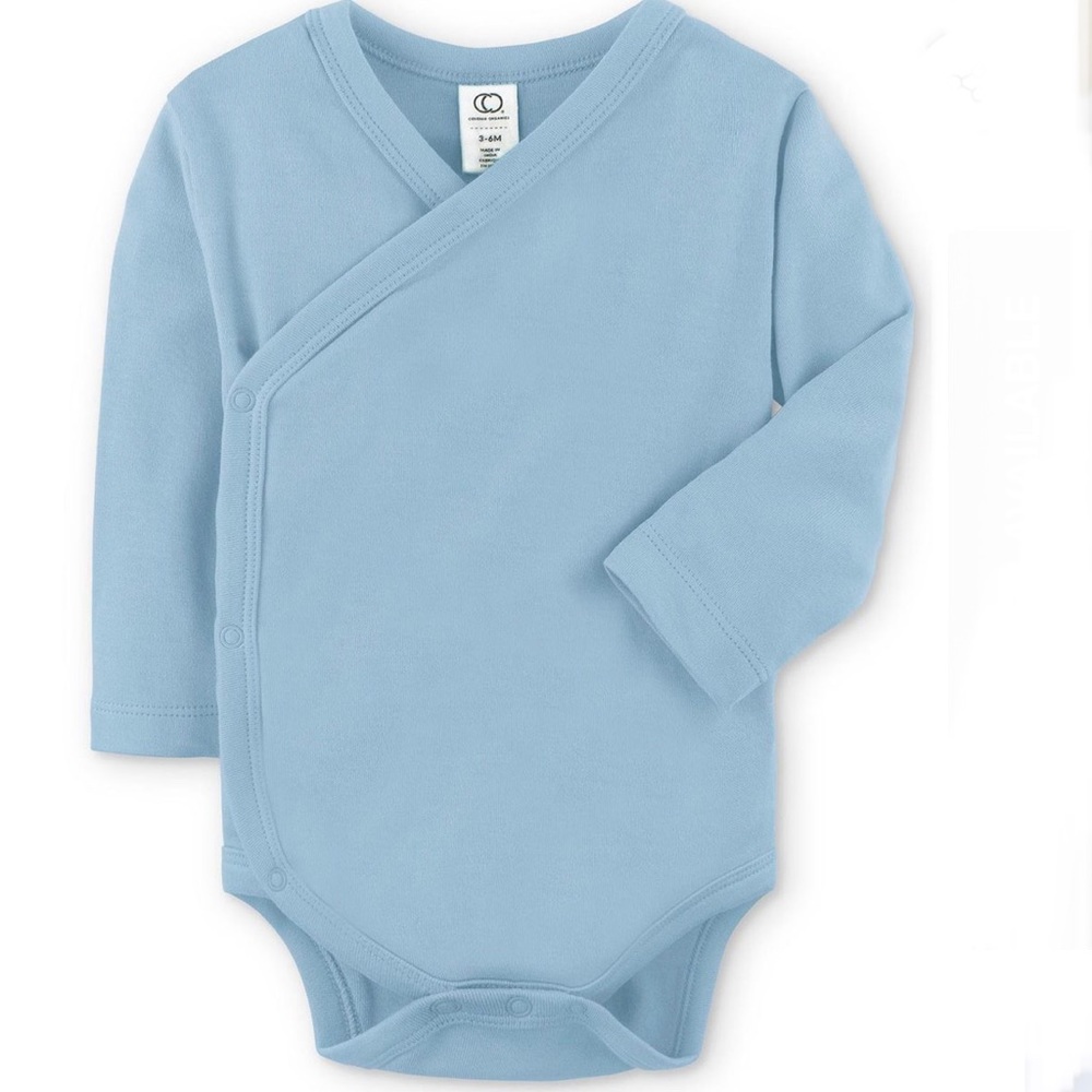 Organic Baby Kimono Bodysuit NWT - 12-18 MOS  Blue